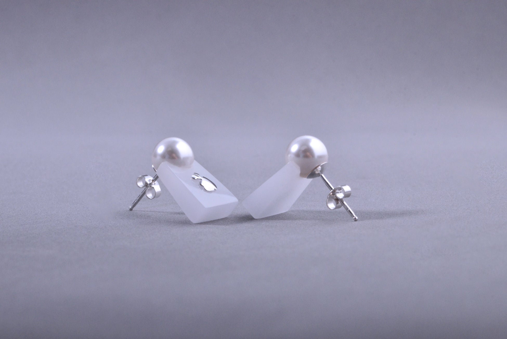 Pendientes Papaiona Trapeze Lucent Snow