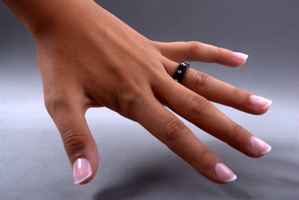 Black Rosary Ring by Papaiona